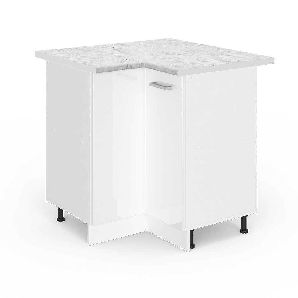 Vicco Mobile ad angolo cucina Bianco lucido 75.6 cm , PL Marmo