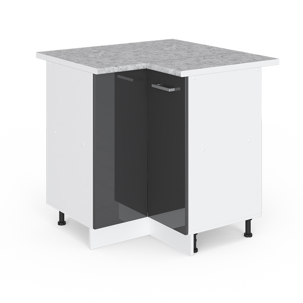 Vicco Mobile ad angolo cucina Antracite lucido 75.6 cm , PL Marmo