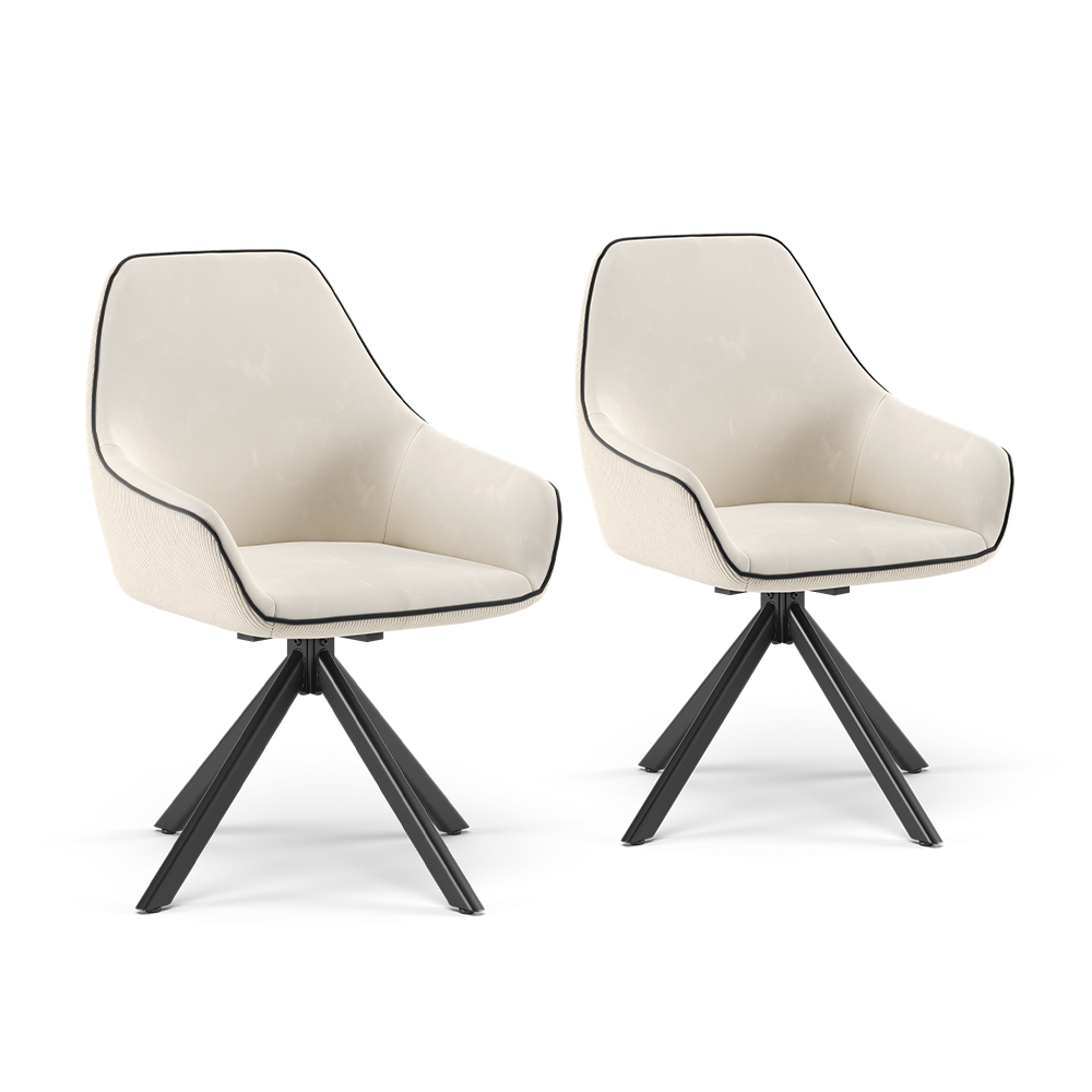 Vicco Lounge chair Beige Set di 2