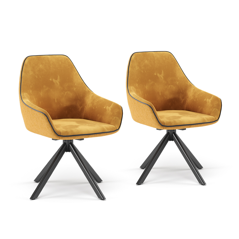 Vicco Lounge chair Giallo Set di 2
