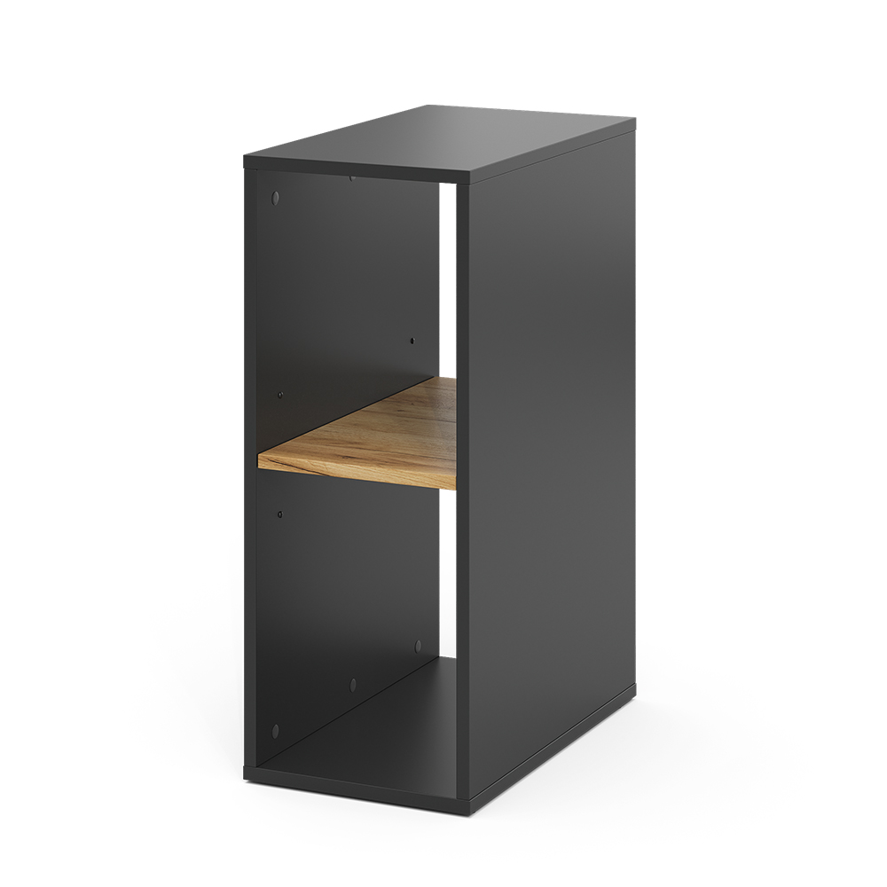 Vicco Mobiletto per PC Antracite/quercia dorata 28.5 x 50 cm 2 scomparti