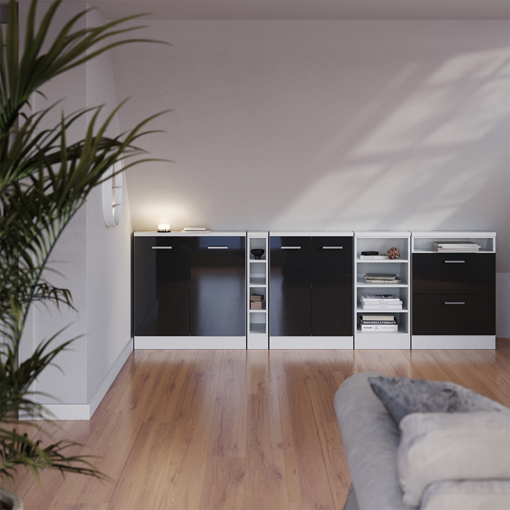 Badkamermeubelset Freddy Wit Hoogglans 5-delige set | OK-living Badkamermeubelset Freddy Wit Hoogglans 5-delige set | OK-living