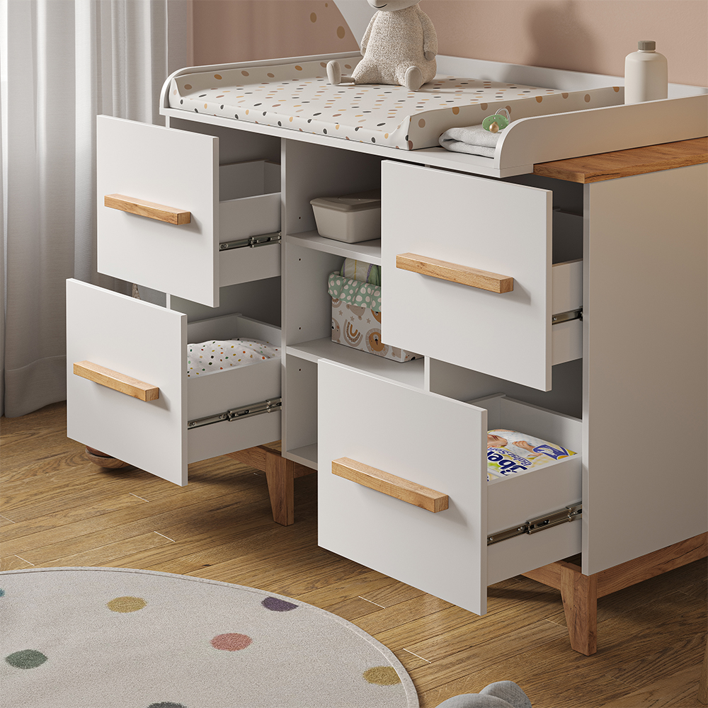 Close-up of Verschoontafel in Wit/Kunstnijverheid, showing texture/details